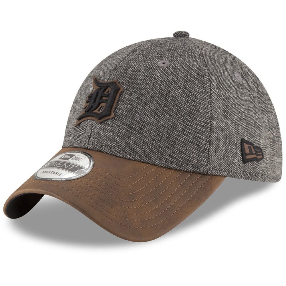 New Era Detroit Tigers Leather Tweed Strapback Hat